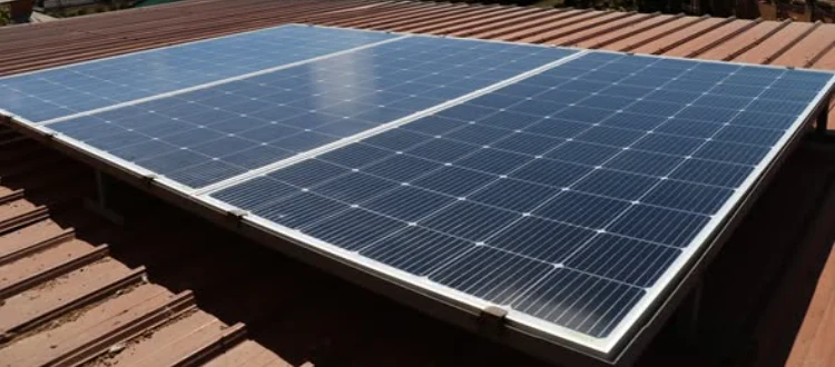 Panneaux solaires installés sur une toiture